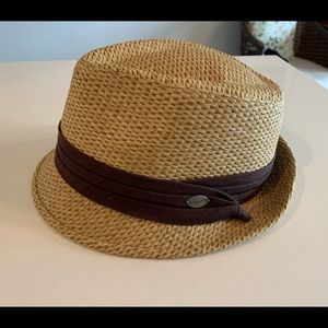 Woven straw fedora Cappello hat